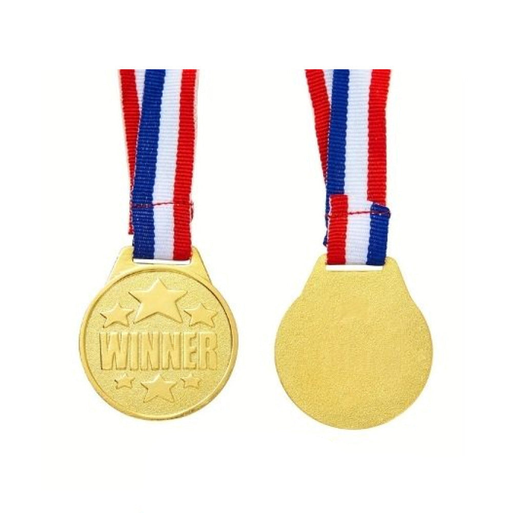 Μετάλλια Χρυσά Winner 6 Τμχ με Κορδέλα