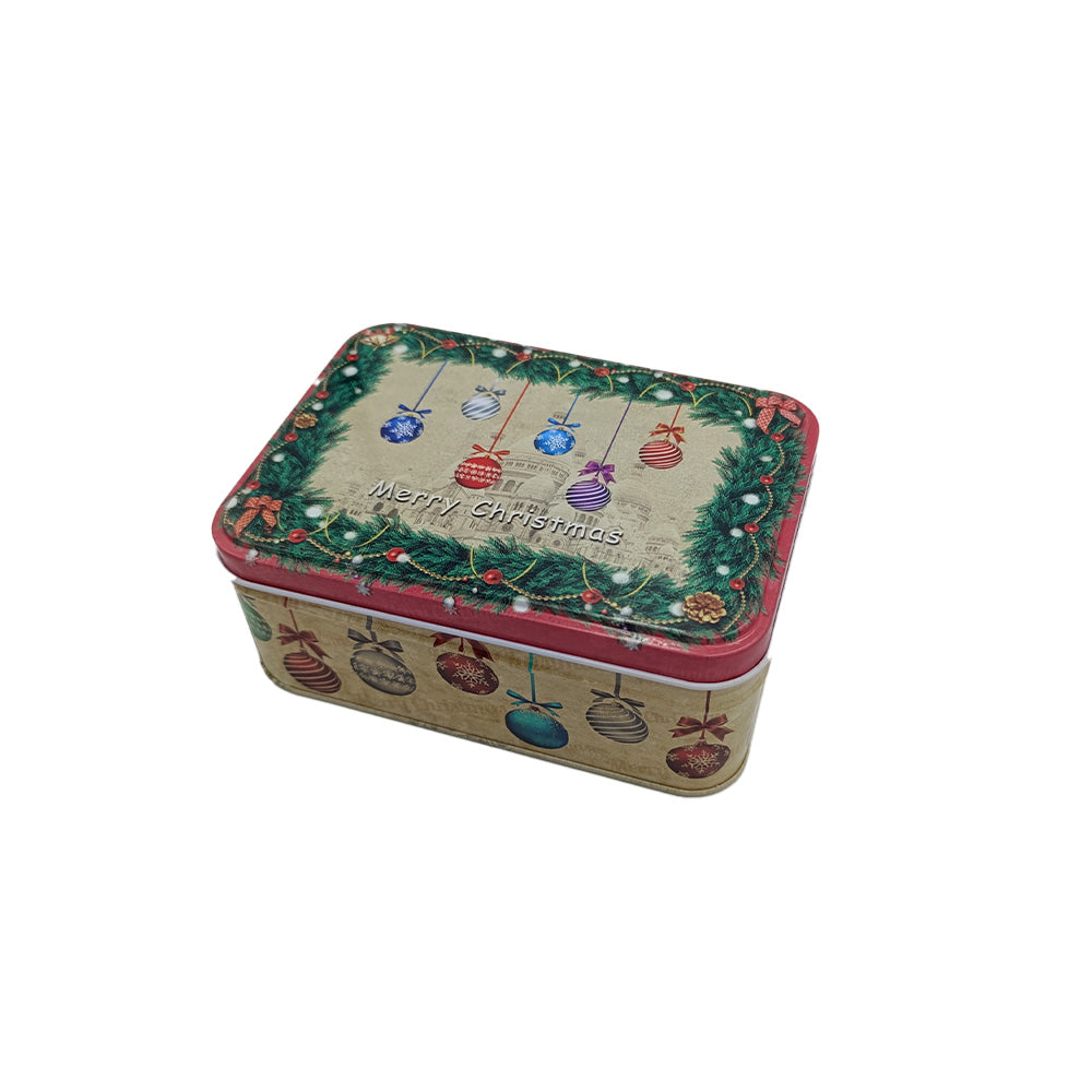 Χριστουγεννιάτικο Μεταλλικό Κουτί Ορθογώνιο 14Χ10Χ5εκ