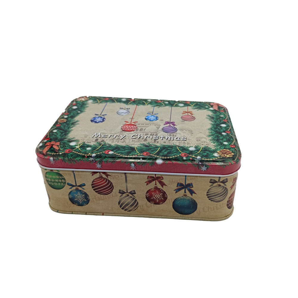 Χριστουγεννιάτικο Μεταλλικό Κουτί Ορθογώνιο 18X13X6εκ