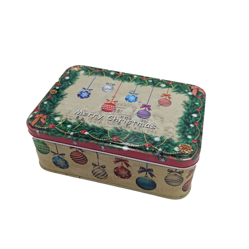Χριστουγεννιάτικο Μεταλλικό Κουτί Ορθογώνιο 18X13X6εκ