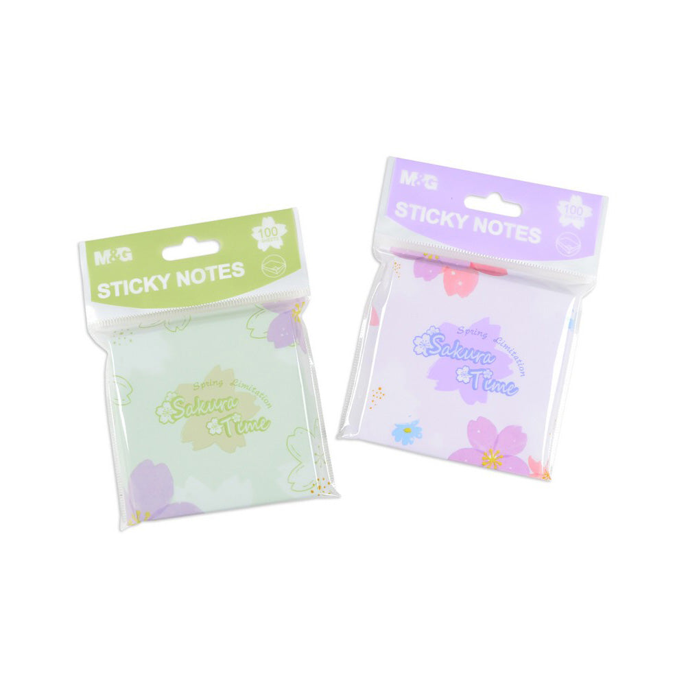 M&GM&G Αυτοκόλλητα Χαρτάκια Σημειώσεων 76x76 mm Sakura Time 2 Σχέδια - 1 Τμχpapell.gr