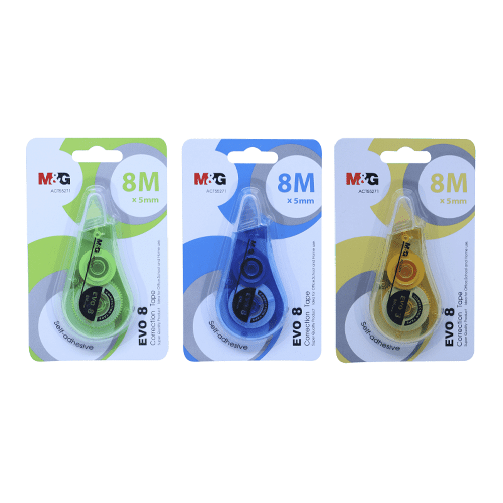 M&GM&G Διορθωτική Ταινία 8mx5mm 3 Χρώματα - 1 Τμχpapell.gr