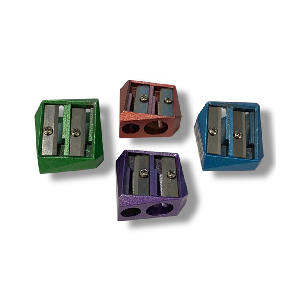 M&G Ξύστρα Μετταλική Διπλή 4 Χρώματα -1 Τμχ