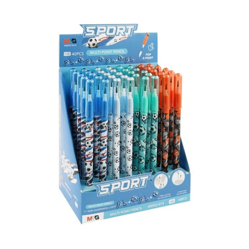 M&G Μολύβι Με 11 Μύτες Sports 4 Σχέδια- 1 Τμχ