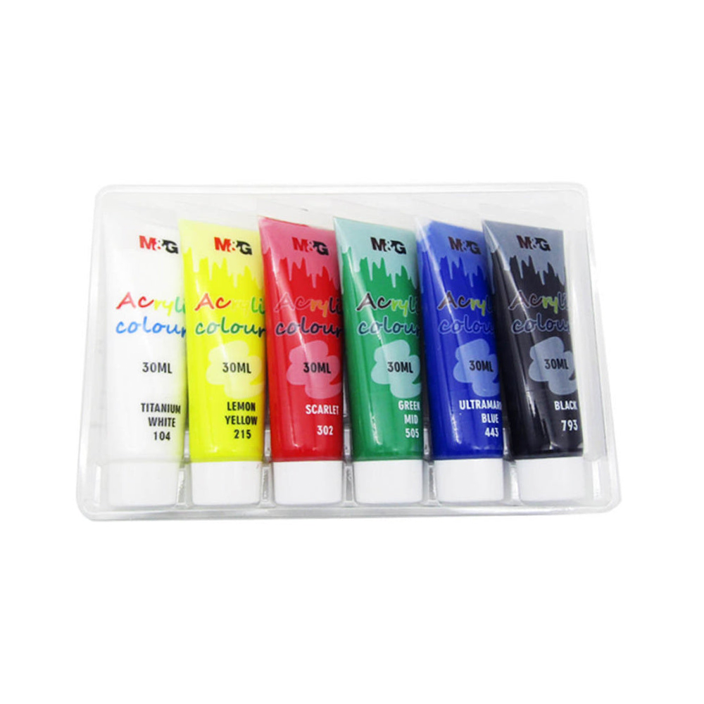M&G Σετ Ακρυλικά Χρώματα 30ml - 6 Χρώματα