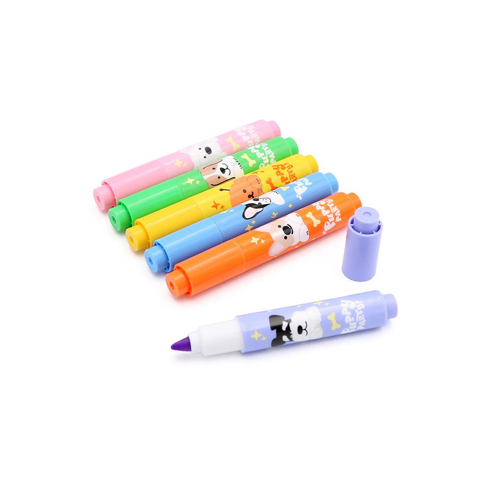 M&G Σετ Μίνι Υπογραμμιστές Puppy Party! – 6 Τμχ