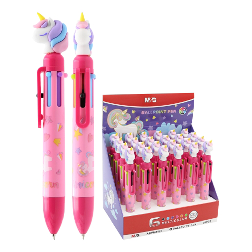 M&G Στυλό Ballpoint Pen 6 Χρωμάτων Μονόκερος 0.7mm – 1 Τεμάχιο