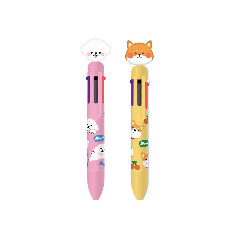 M&G Στυλό Ballpoint Puppy Party 6 Χρώματα σε 1 0,7 mm 2 Σχέδια - 1 Τμχ