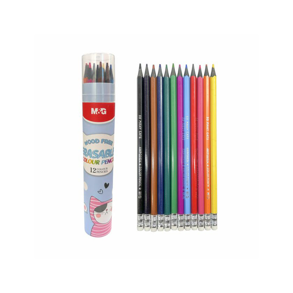 M&GM&G Ξυλομπογιές 12 Χρώματα Σε Κυλινδρικό Κουτίpapell.gr