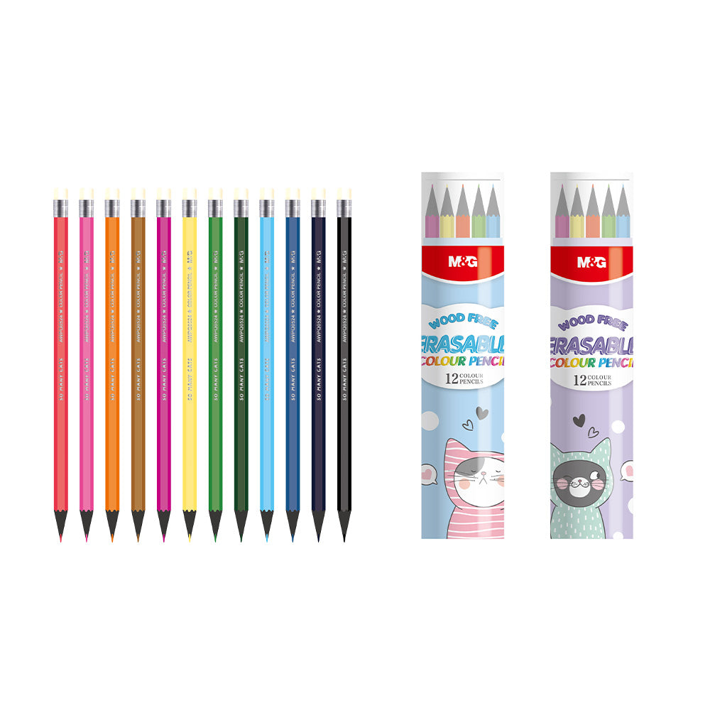 M&GM&G Ξυλομπογιές 12 Χρώματα Σε Κυλινδρικό Κουτίpapell.gr