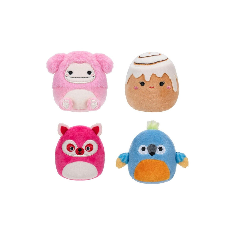 JazwaresSquishmallows Micromallows - Σετ 4Τμχ Λούτρινα 6εκ Squishmallows Brina Bigfoot, Chanel Cinnamon Roll, Lucia Lemur, Tenise Parrotpapell.gr