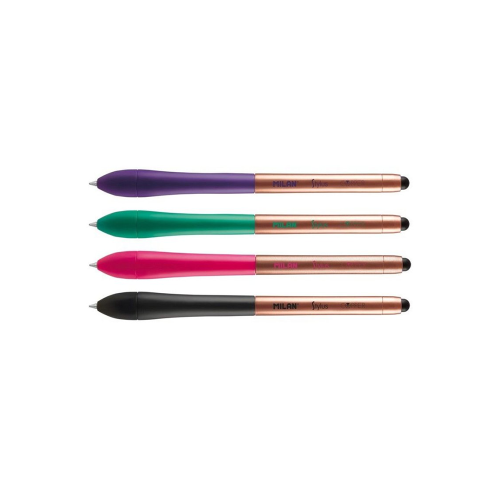 Milan Στυλό Διαρκείας Αφής Stylus Copper Μπλε 1.0mm σε 4 Χρώματα - 1 Τμχ