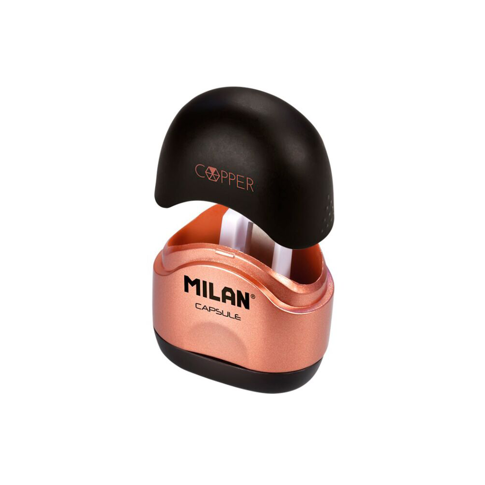 Milan Ξύστρα Capsule Copper σε 5 Χρώματα - 1 Τμχ