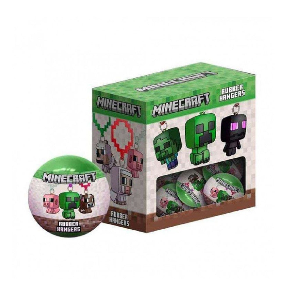 Μπαλάκι Έκπληξη Minecraft Rubber Hangers Φιγούρα Μπρελόκ 