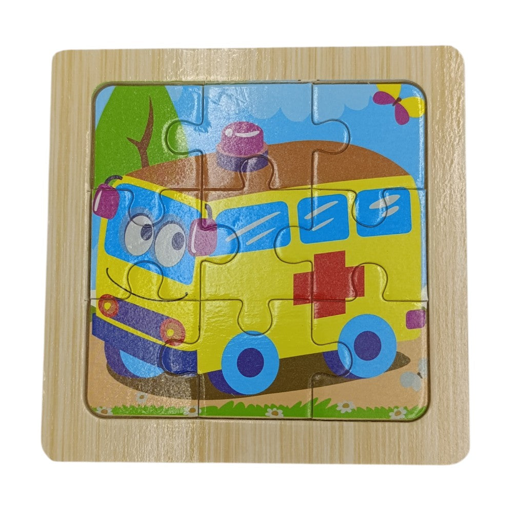 Μίνι Ξύλινο Πάζλ 4 Σχέδια - 1Τμχ