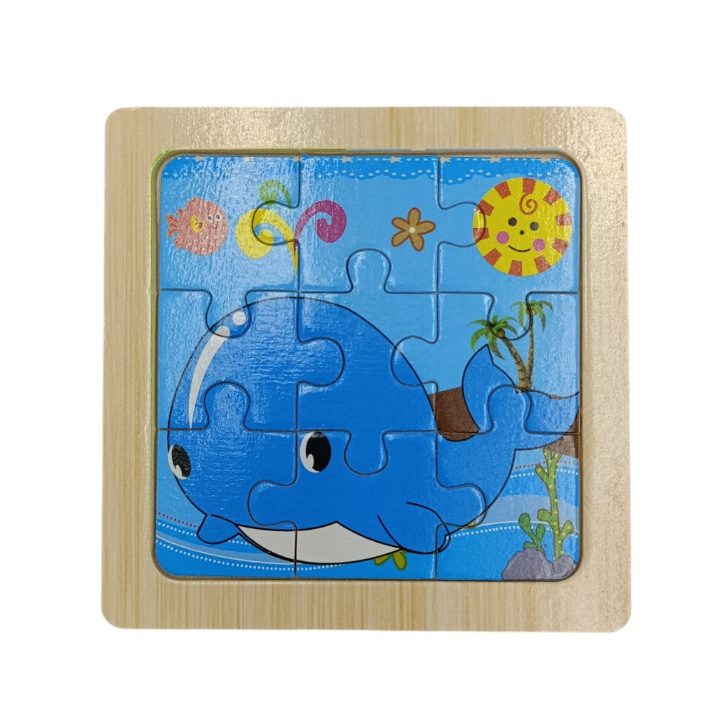 Μίνι Ξύλινο Πάζλ 4 Σχέδια - 1Τμχ