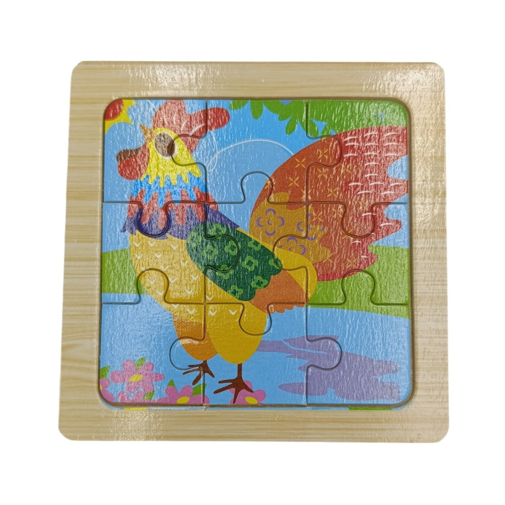 Μίνι Ξύλινο Πάζλ 4 Σχέδια - 1Τμχ