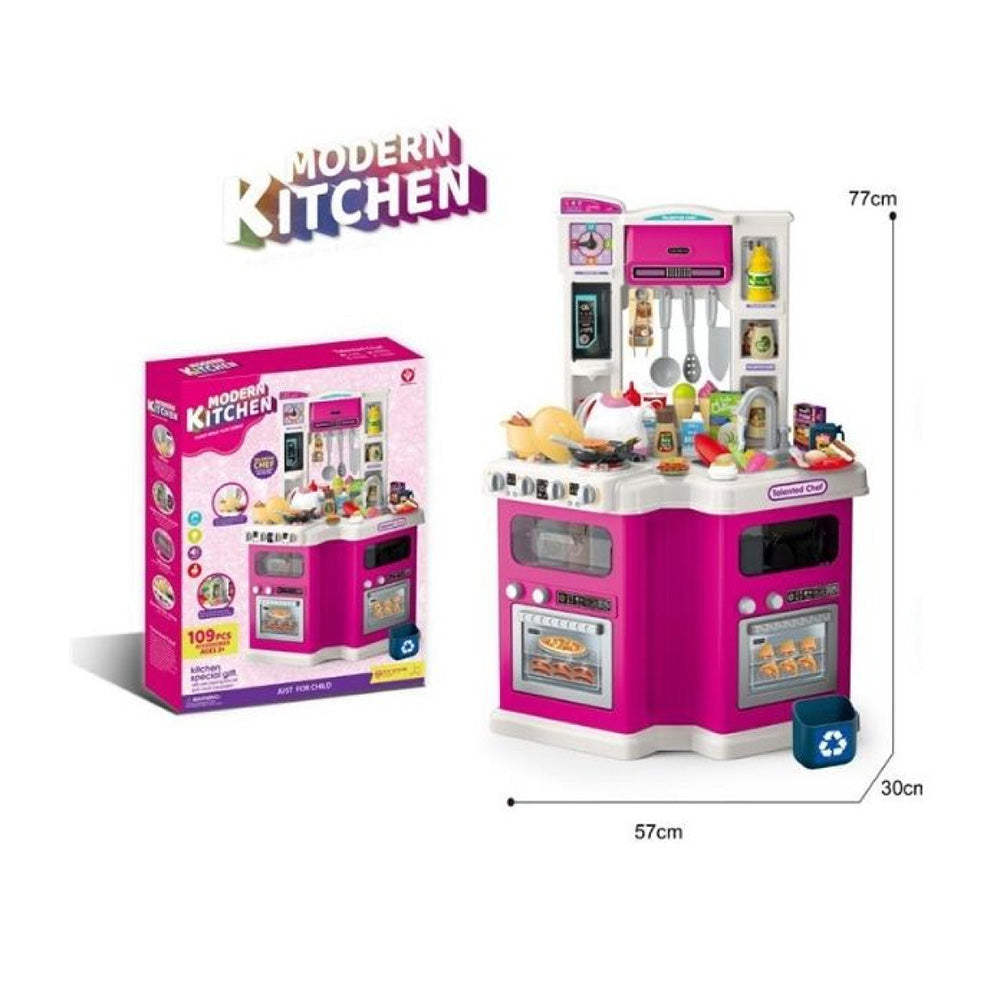 Σετ Κουζίνας Modern Kitchen με Νερό, Ήχο & Φως 109 Τμχ 77x57x30 εκ