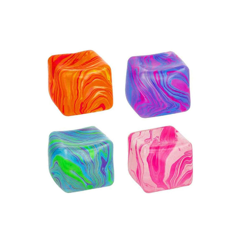 Μπάλα Squeeze Cube Marble Anti-Stress σε 4 Χρώματα - 1 Τμχ
