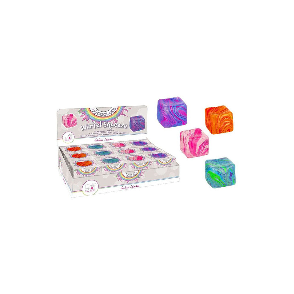 Μπάλα Squeeze Cube Marble Anti-Stress σε 4 Χρώματα - 1 Τμχ