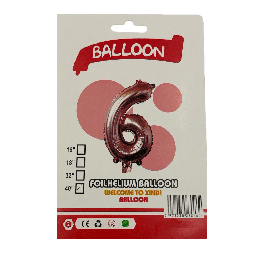 OEMΜπαλόνι Αριθμός Ροζ Gold 40'' No6papell.gr