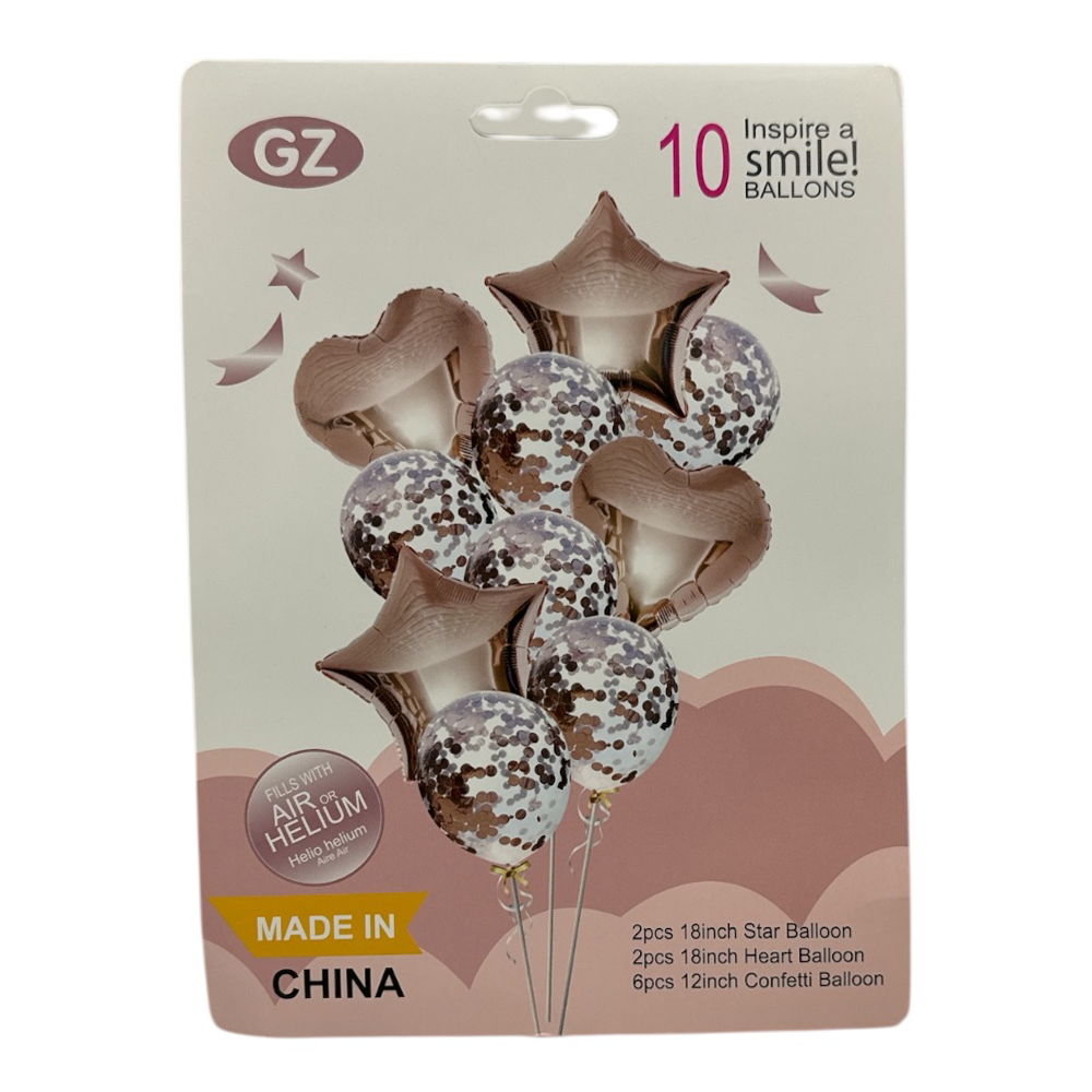 OEMΜπαλόνια Καρδιές- Αστέρια- Κομφετί 10Τμχpapell.gr