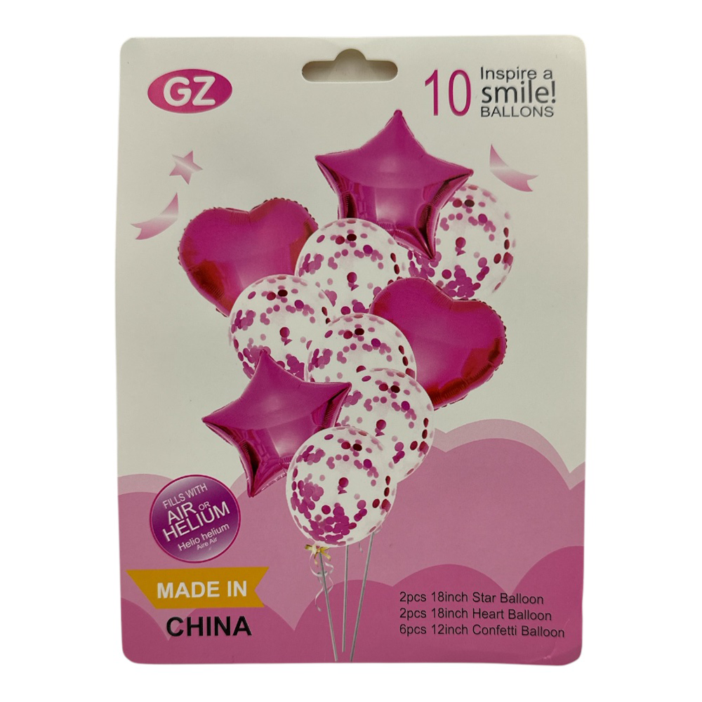 OEMΜπαλόνια Καρδιές- Αστέρια- Κομφετί 10Τμχpapell.gr