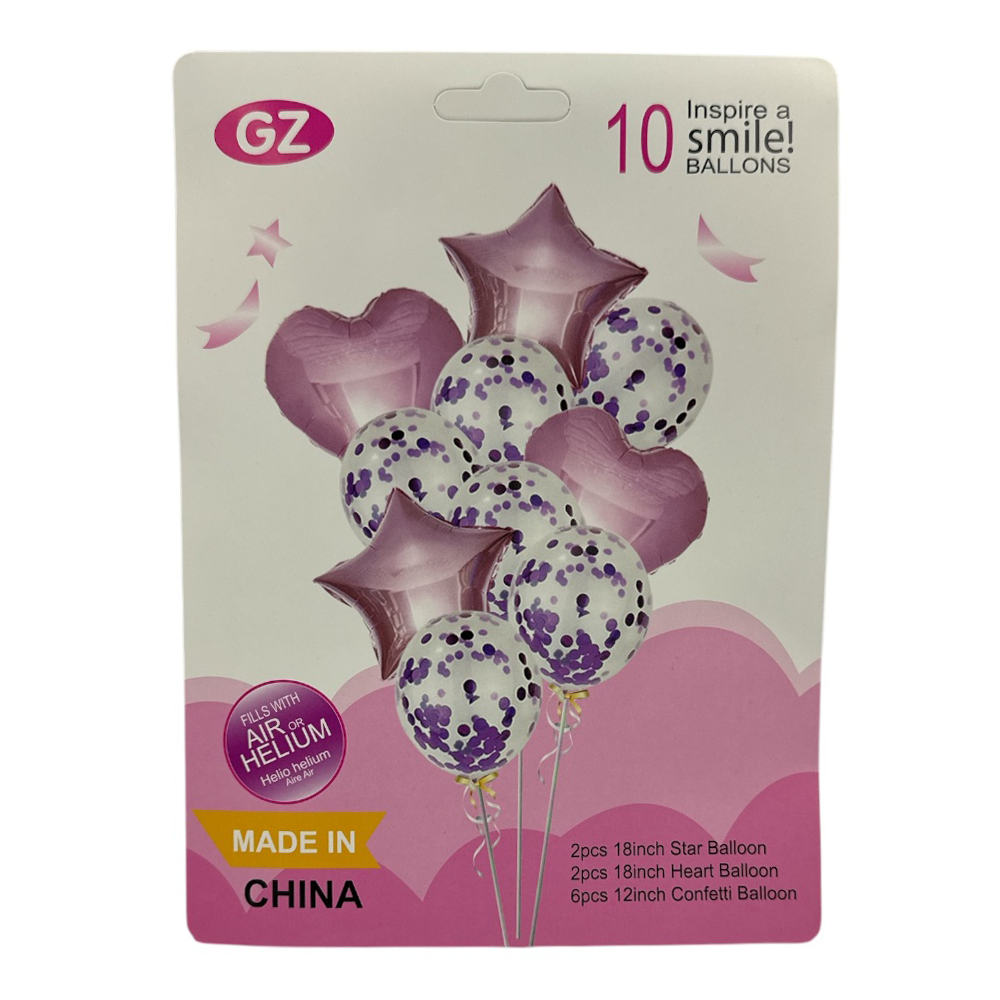 OEMΜπαλόνια Καρδιές- Αστέρια- Κομφετί 10Τμχpapell.gr