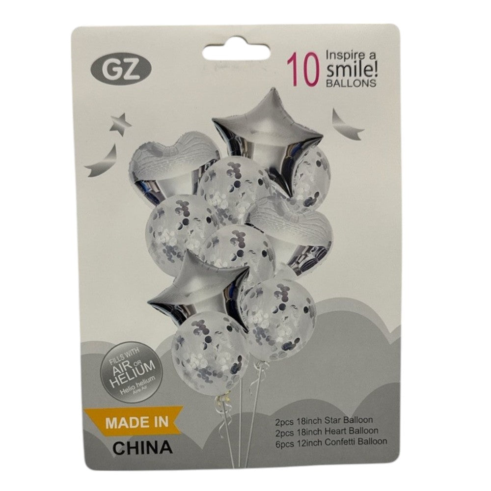 OEMΜπαλόνια Καρδιές- Αστέρια- Κομφετί 10Τμχpapell.gr