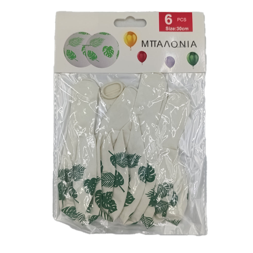 OEMΜπαλόνια Με Πράσινα Φύλλα Σετ 6Τμχpapell.gr