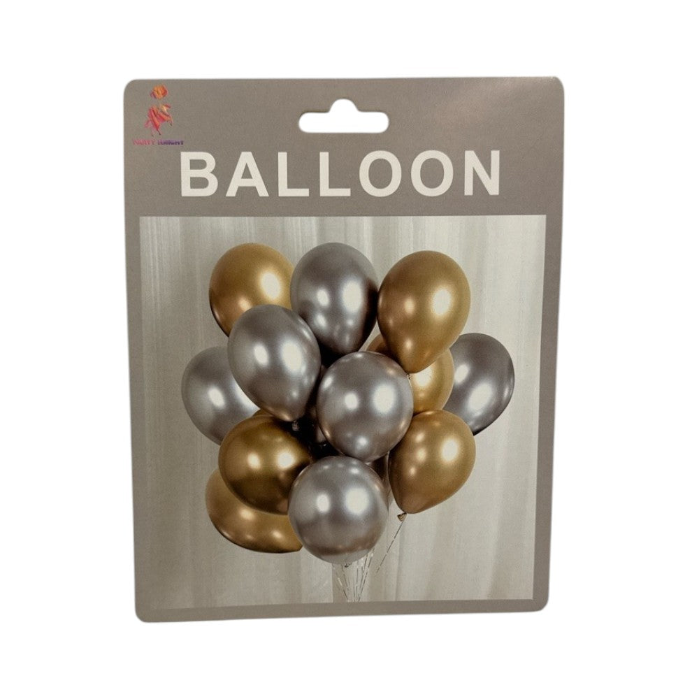 OEMΜπαλόνια Μεταλλιζέ Χρυσό- Ασημί 10Τμχpapell.gr