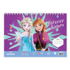 Μπλοκ Ζωγραφικής Frozen 23x33 εκ 40 Φύλλα Με Αυτοκόλλητα και Στένσιλ 2 Σχέδια - 1 Τμχ