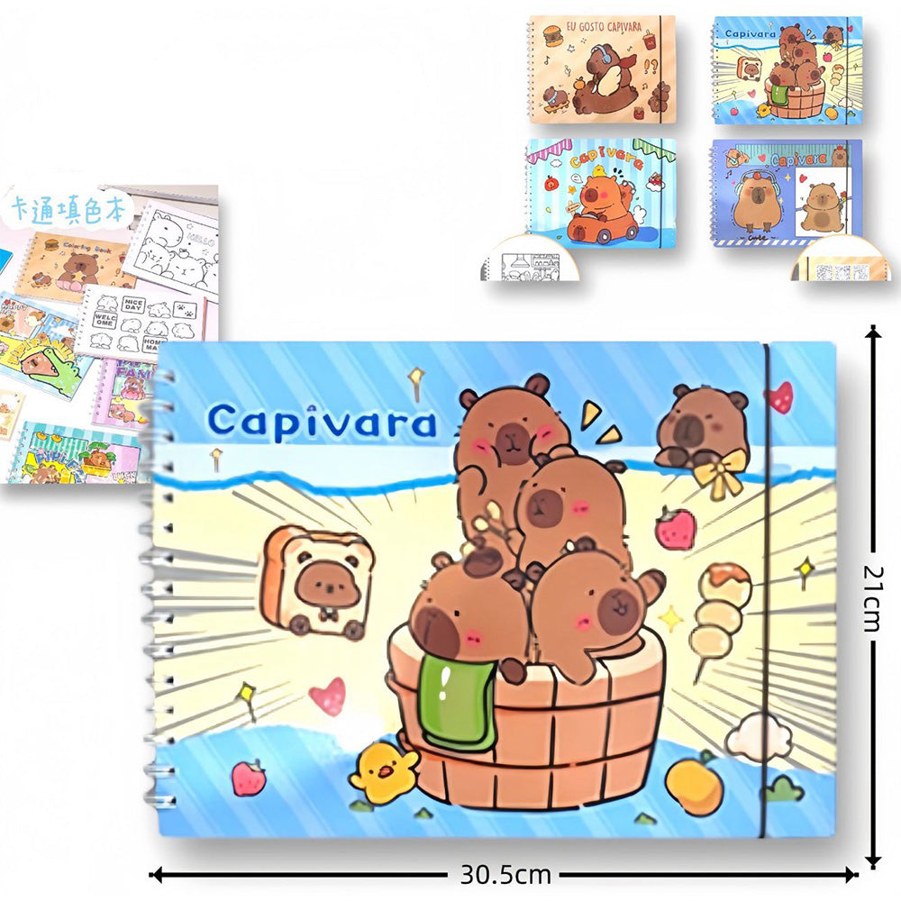 Μπλοκ Ζωγραφικής Με Σχέδια  Capybara 30.5x21 εκ 4 Σχέδια - 1 Τμχ
