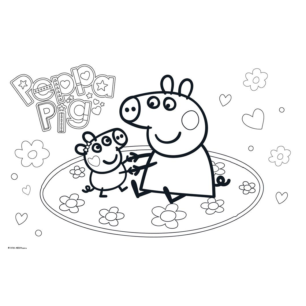 Μπλοκ Ζωγραφικής Peppa Pig 23x33εκ 40 Φύλλα με Αυτοκόλλητα & Στένσιλ σε 2 Σχέδια - 1 Τμχ
