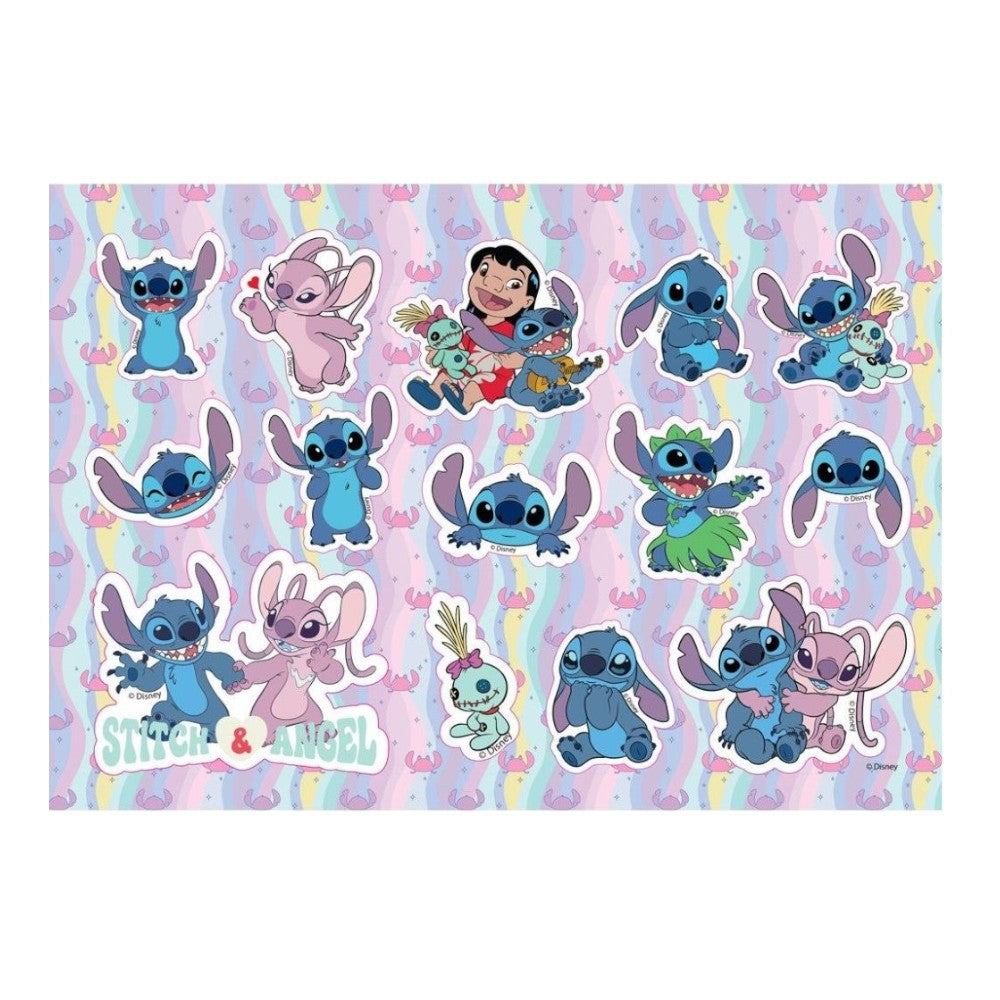 Μπλοκ Ζωγραφικής Lilo & Stitch 23x33 εκ, 40 Φύλλα με Αυτοκόλλητα,  Στένσιλ – 2 Σχέδια - 1 Τμχ