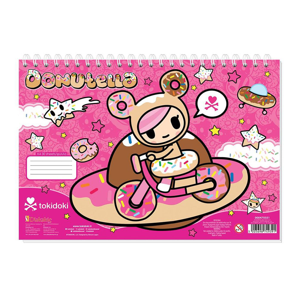 Μπλοκ Ζωγραφικής Tokidoki Α4 30Φ 2 Σχέδια - 1Τμχ