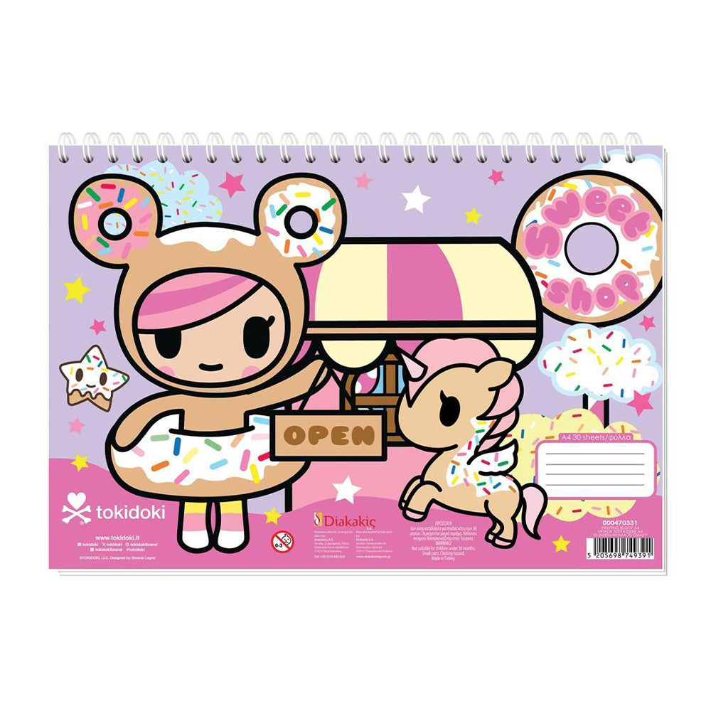 Μπλοκ Ζωγραφικής Tokidoki Α4 30Φ 2 Σχέδια - 1Τμχ