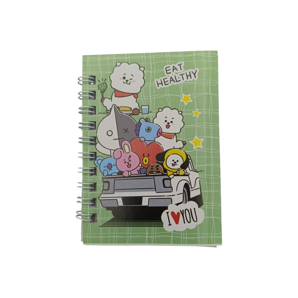 Μπλοκάκι Σημειώσεων BT21 Eat Healthy 10,5x7Εκ