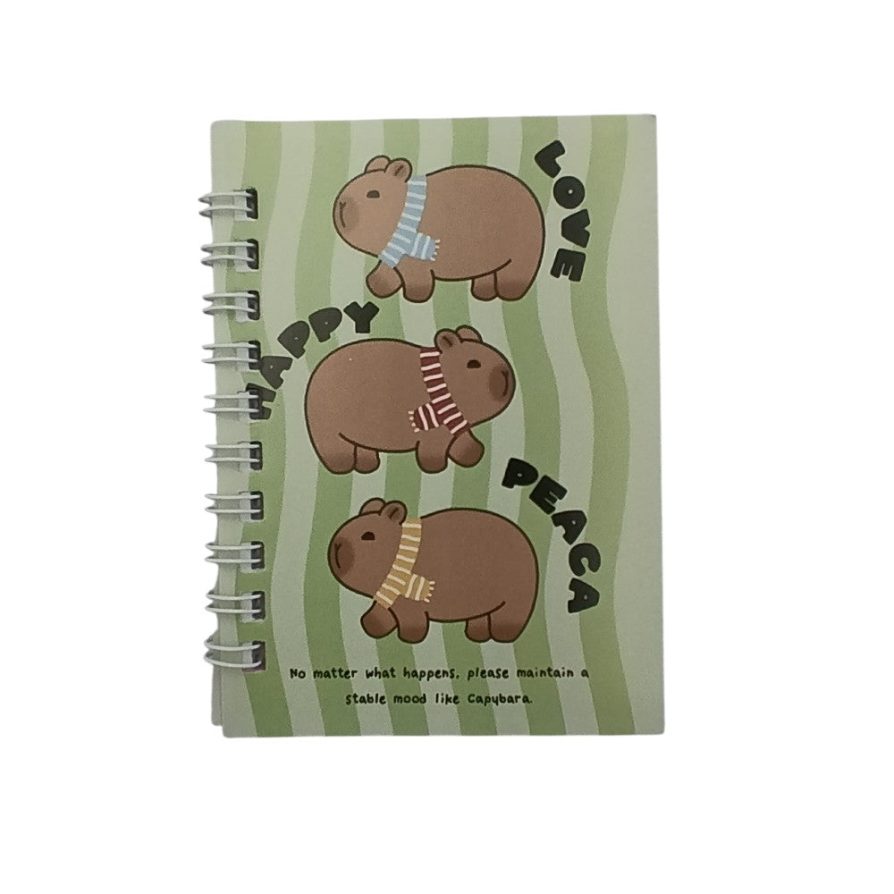 Μπλοκάκι Σημειώσεων Capybara Love-Happy-Peaca 10,5x7Εκ