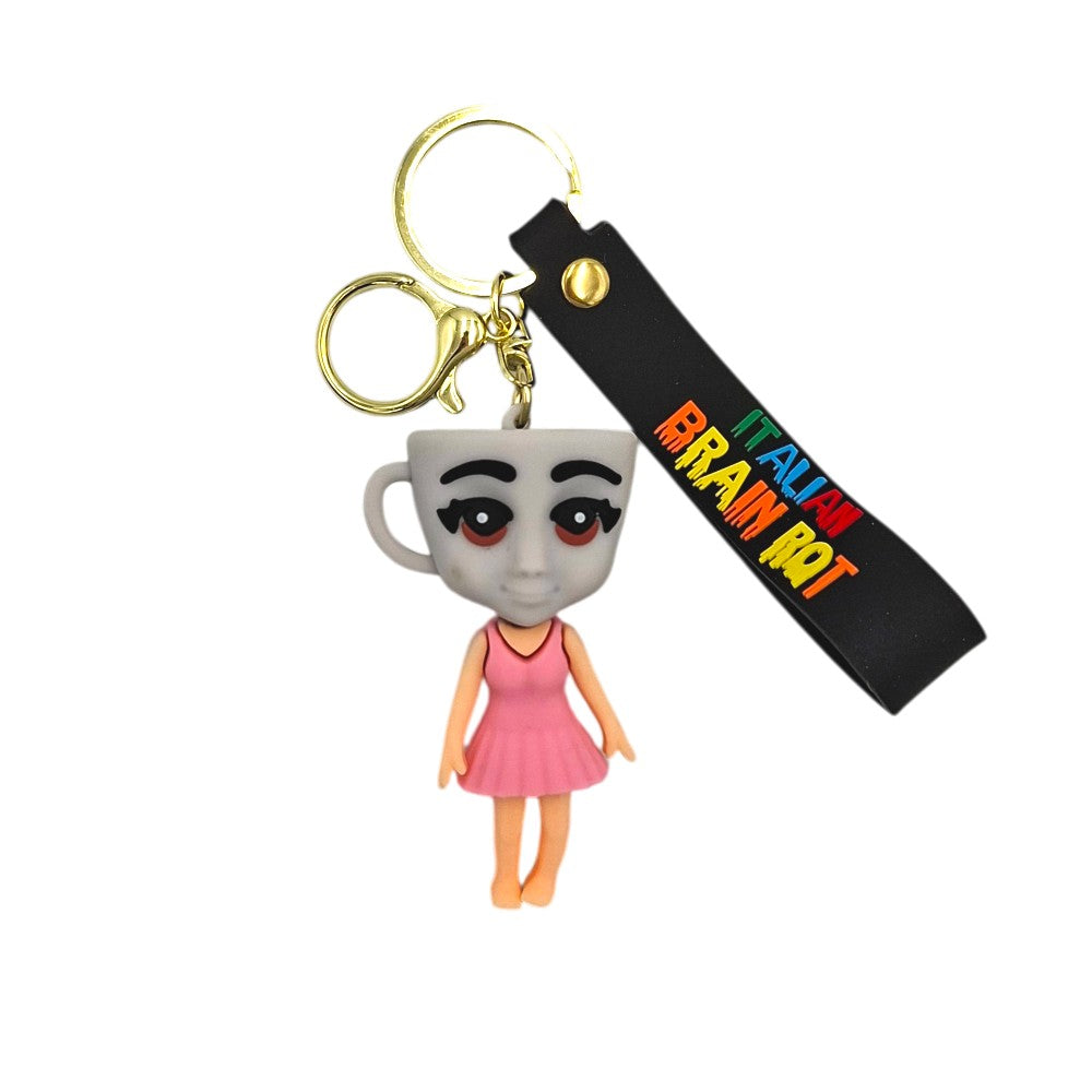 Μπρελόκ Φιγούρα Brain Rot Ballerina Cappuccina 8 εκ με Strap
