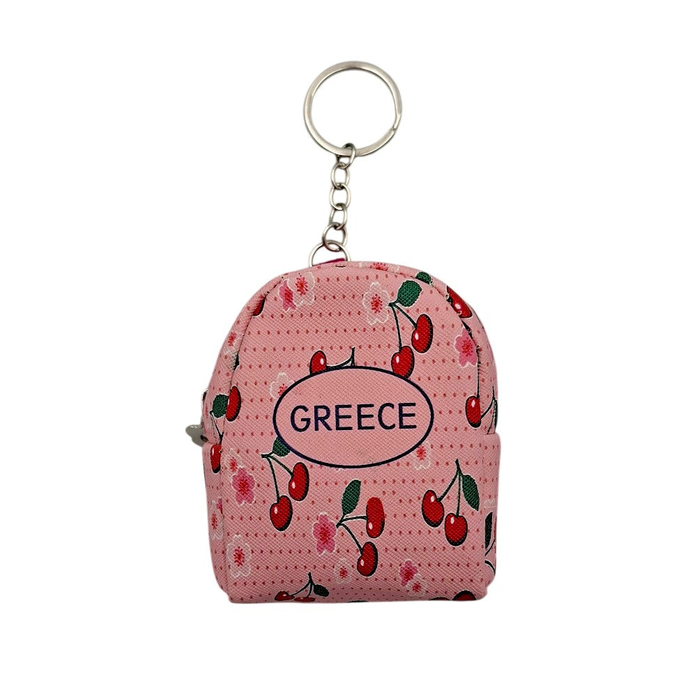 Μπρελόκ Πορτοφολάκι με Κερασάκια 8x6x5 εκ σε 6 Σχέδια - 1 Τμχ