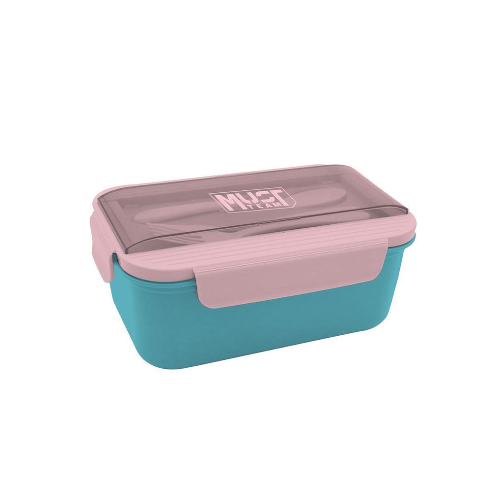 Must TeamMust Team Φαγητοδοχείο 1500ml PP Πλαστικό Με Πιρούνι Και Κουτάλι 21,1x13,8x9,4 Εκ.papell.gr