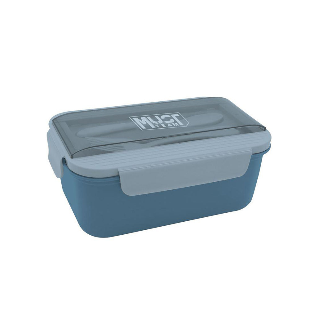 MustMust Φαγητοδοχείο 1500ml PP Πλαστικό Με Πιρούνι Και Κουτάλι 21,1x13,8x9,4 Εκ.papell.gr