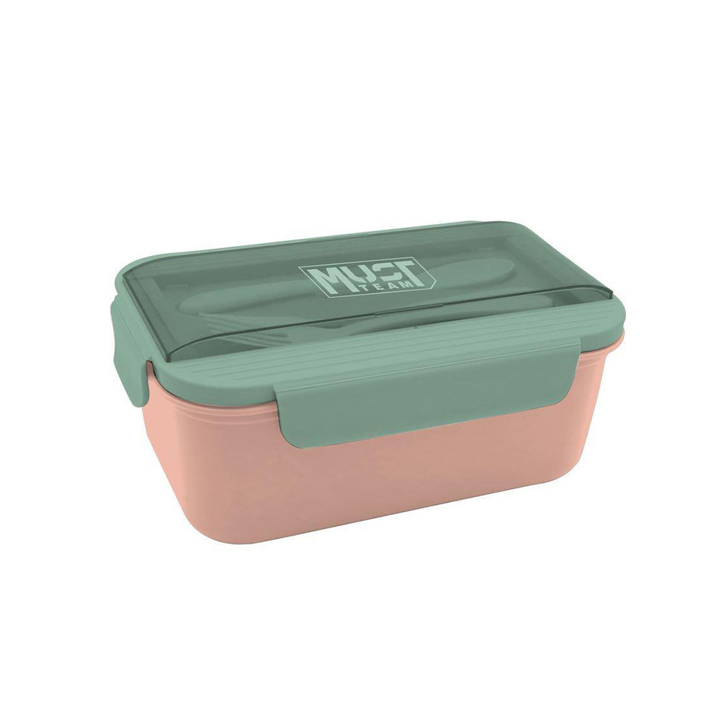 Must TeamMust Team Φαγητοδοχείο 1500ml PP Πλαστικό Με Πιρούνι Και Κουτάλι 21,1x13,8x9,4 Εκ.papell.gr