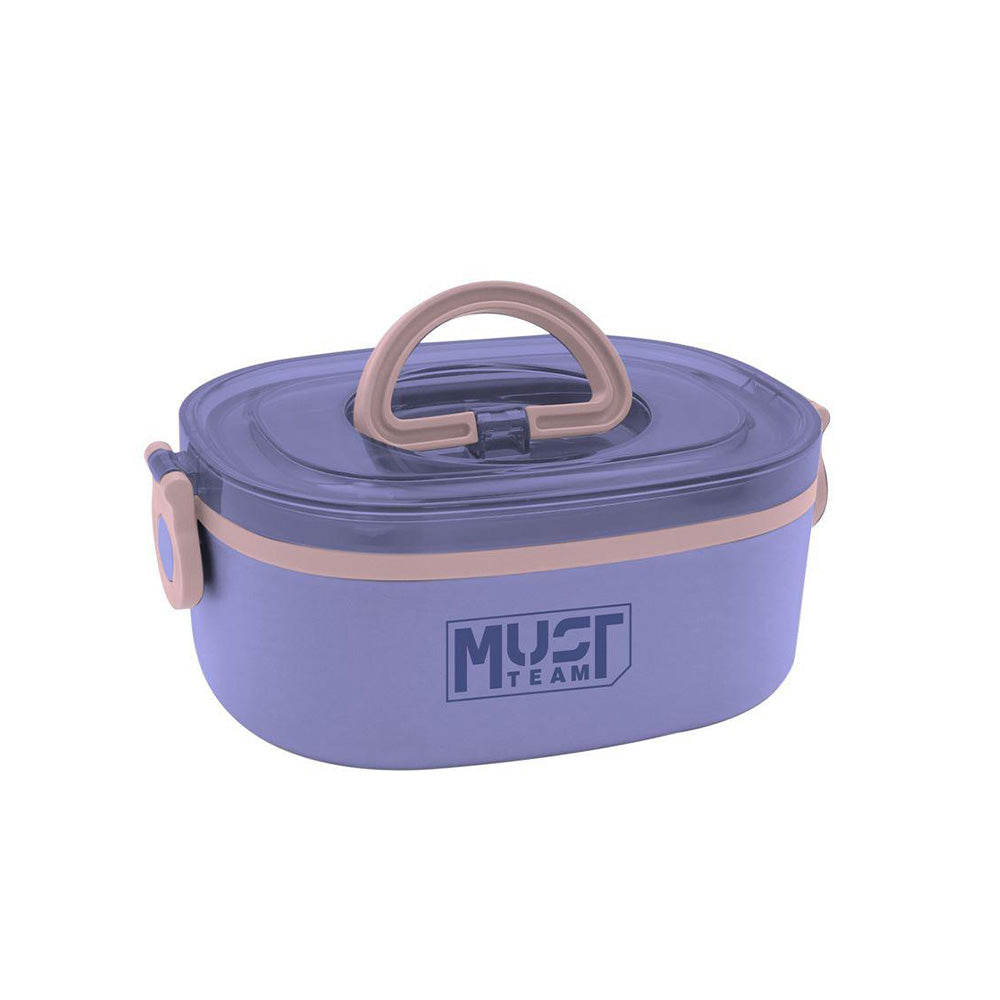 Must TeamMust Team Φαγητοδοχείο Ανοξείδωτο 750ml 2 Σε 1  Με Πιρούνι-κουτάλι 2 Χρώματαpapell.gr