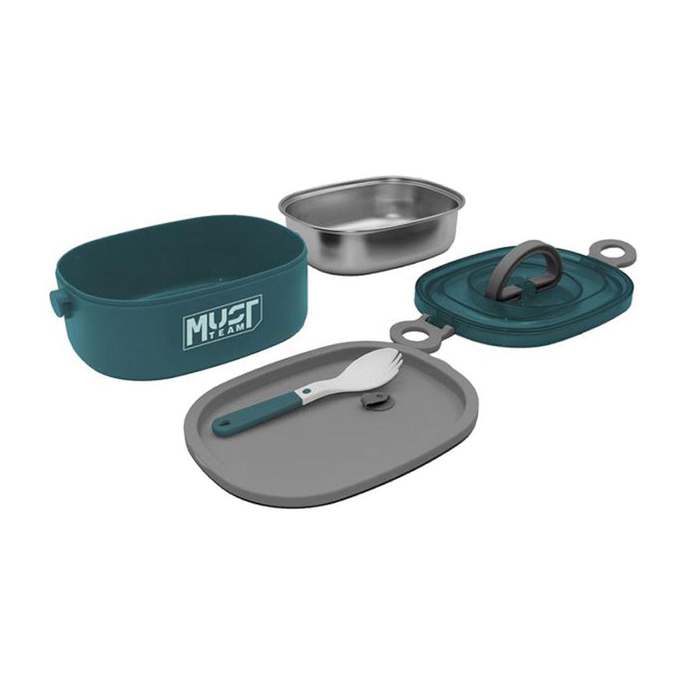 Must TeamMust Team Φαγητοδοχείο Ανοξείδωτο 750ml 2 Σε 1  Με Πιρούνι-κουτάλι 2 Χρώματαpapell.gr