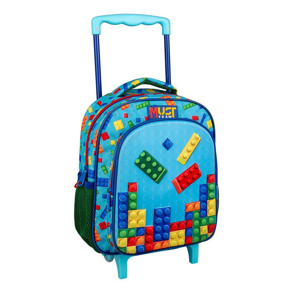 Must TeamMust Team Σχολική Τσάντα Τρόλεϊ Νηπίου Bricks 2 Θήκες 27X10X31 Εκpapell.gr