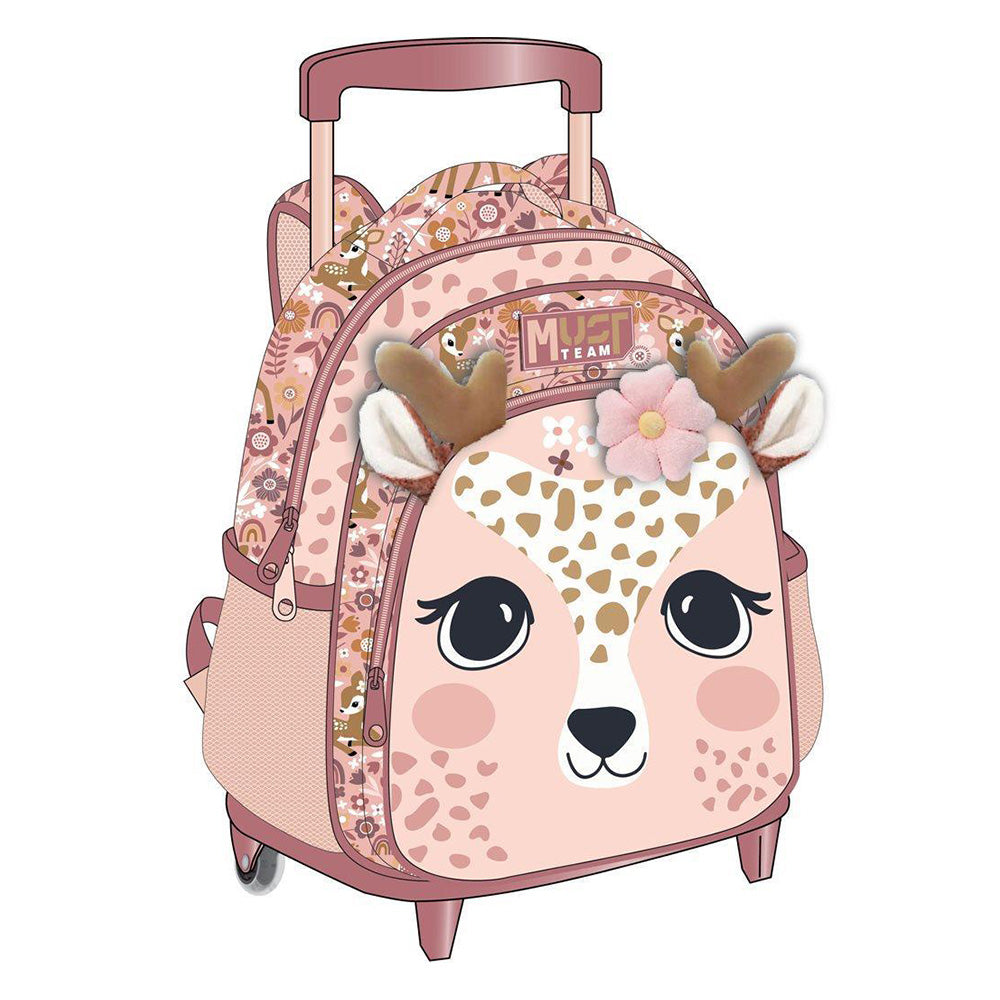 Must TeamMust Team Σχολική Τσάντα Τρόλεϊ Νηπίου Cute Deer 2 Θήκες 27X10X31 Εκpapell.gr