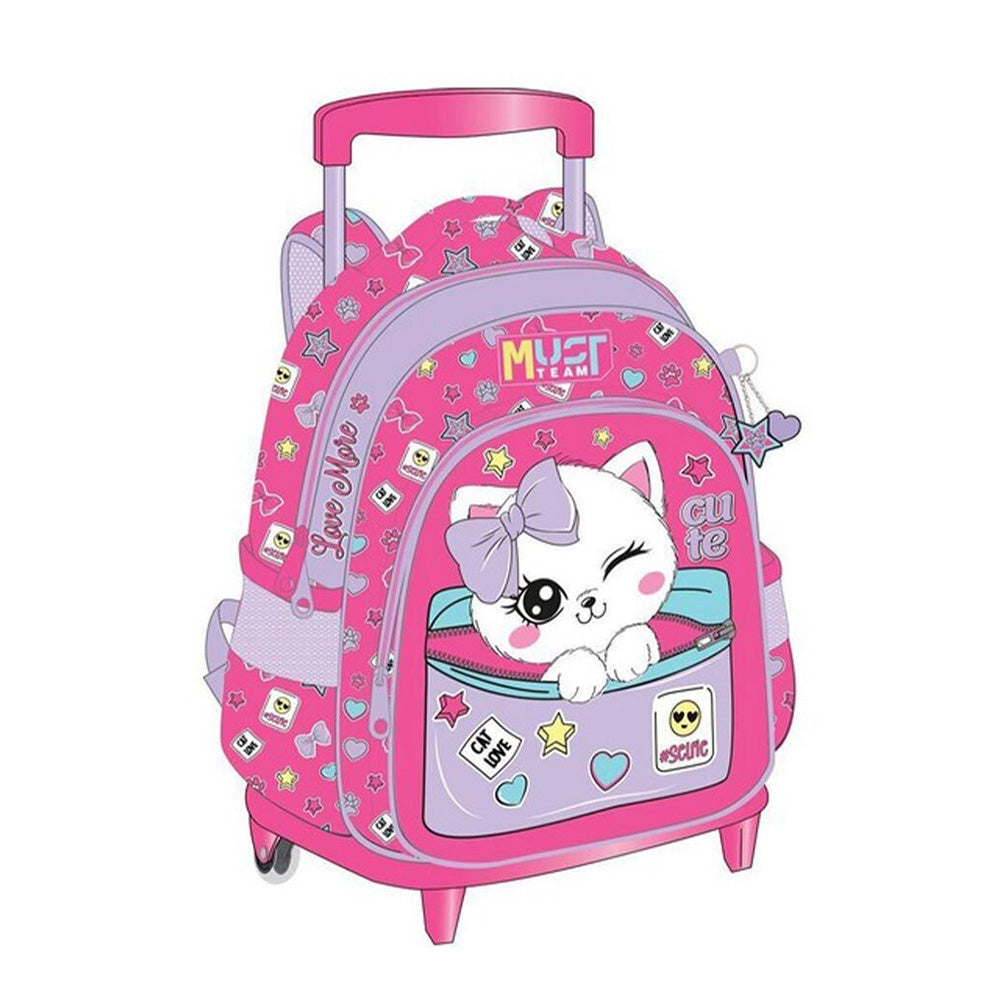 Must TeamMust Team Σχολική Τσάντα Τρόλεϊ Νηπίου Love More 2 Θήκες 27X10X31 Εκpapell.gr