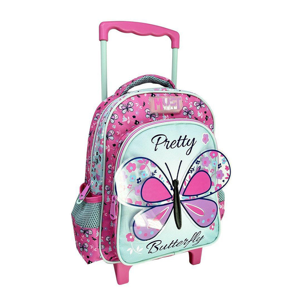 Must TeamMust Team Σχολική Τσάντα Τρόλεϊ Νηπίου Pretty Butterfly 2 Θήκες 27X10X31 Εκpapell.gr